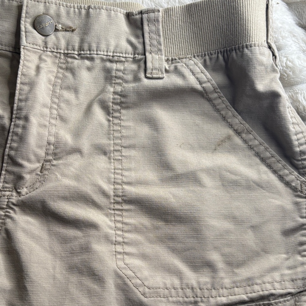 Carhartt Women's Tan Cargo Shorts - Picture 2 of 8